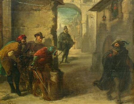 Lot image - Continental School 19th Century The Ambush