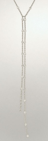Lot image - White Gold and Diamond Chain Necklace