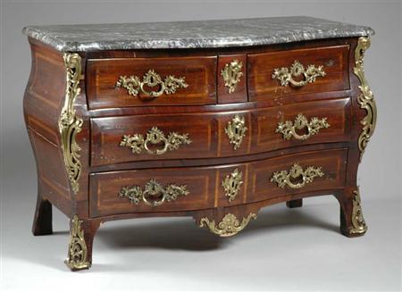 Lot image - Louis XV Gilt-Bronze Mounted Kingwood Commode
