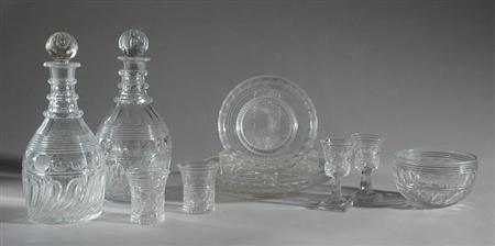 Lot image - Anglo Irish Cut Glass Table Service