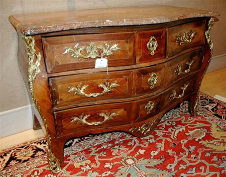 Lot image - Louis XV Gilt-Bronze Mounted Kingwood Commode