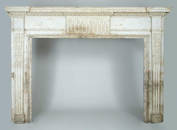 Lot image - Louis XVI Gray Painted Mantel