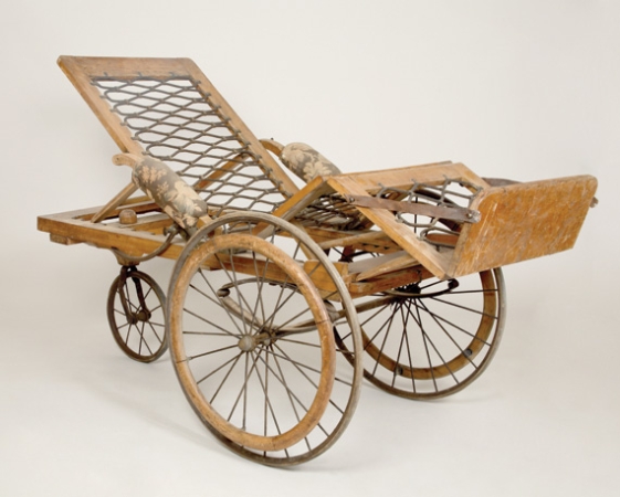 Lot image - Victorian Fruitwood Wheelchair