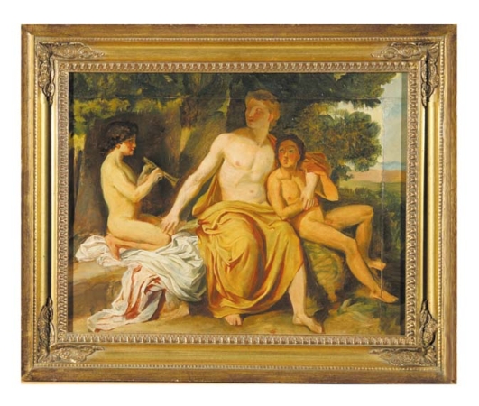 Lot image - Makarov Russian, 20th century Classical Figures in an Idyllic Landscape