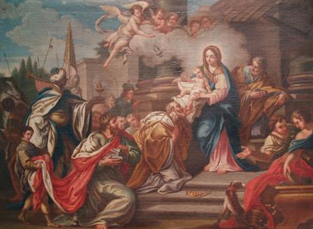 Lot image - Venetian School 18th Century Adoration of the Magi