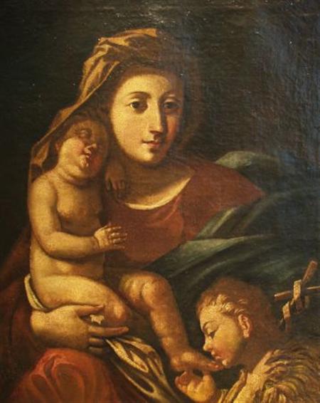 Lot image - Italian School 17th Century Madonna and Child with the Infant John the Baptist