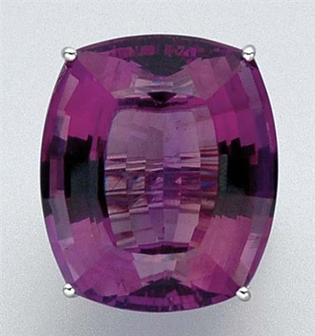 Lot image - Amethyst and Diamond RIng