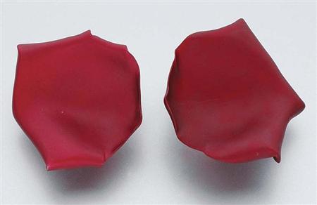 Lot image - Pair of Purple Aluminum Petal Earclips