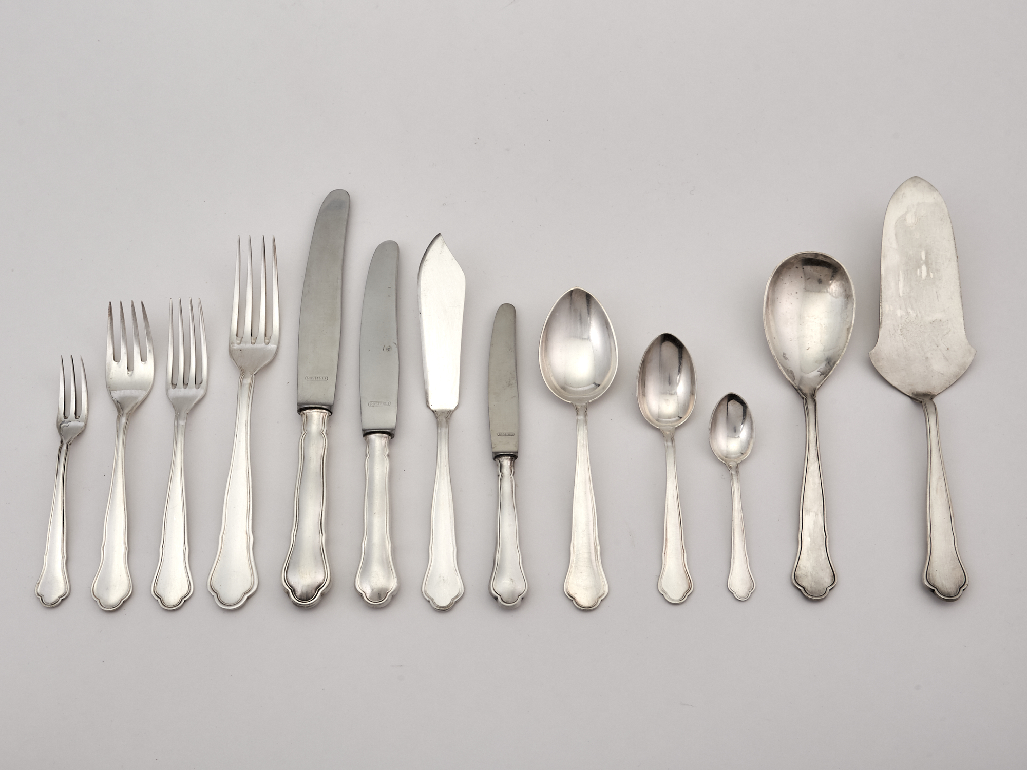 Lot image - Continental Silver Part Flatware Service