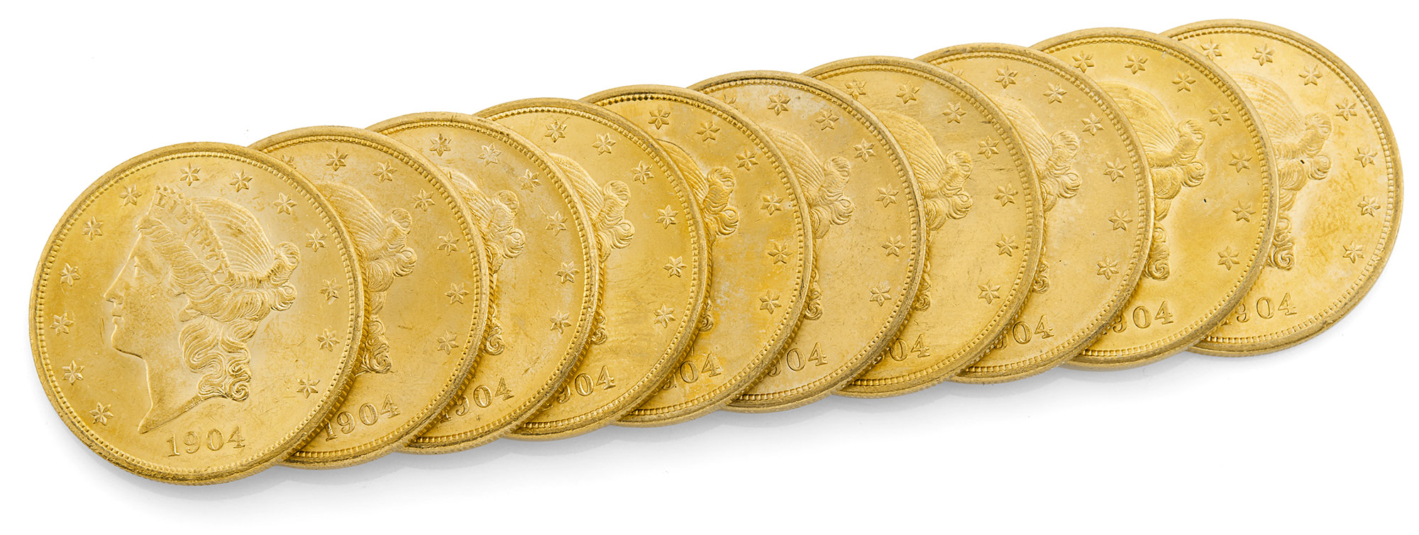 Lot image - United States 1904 Liberty $20 Choice Group of Ten