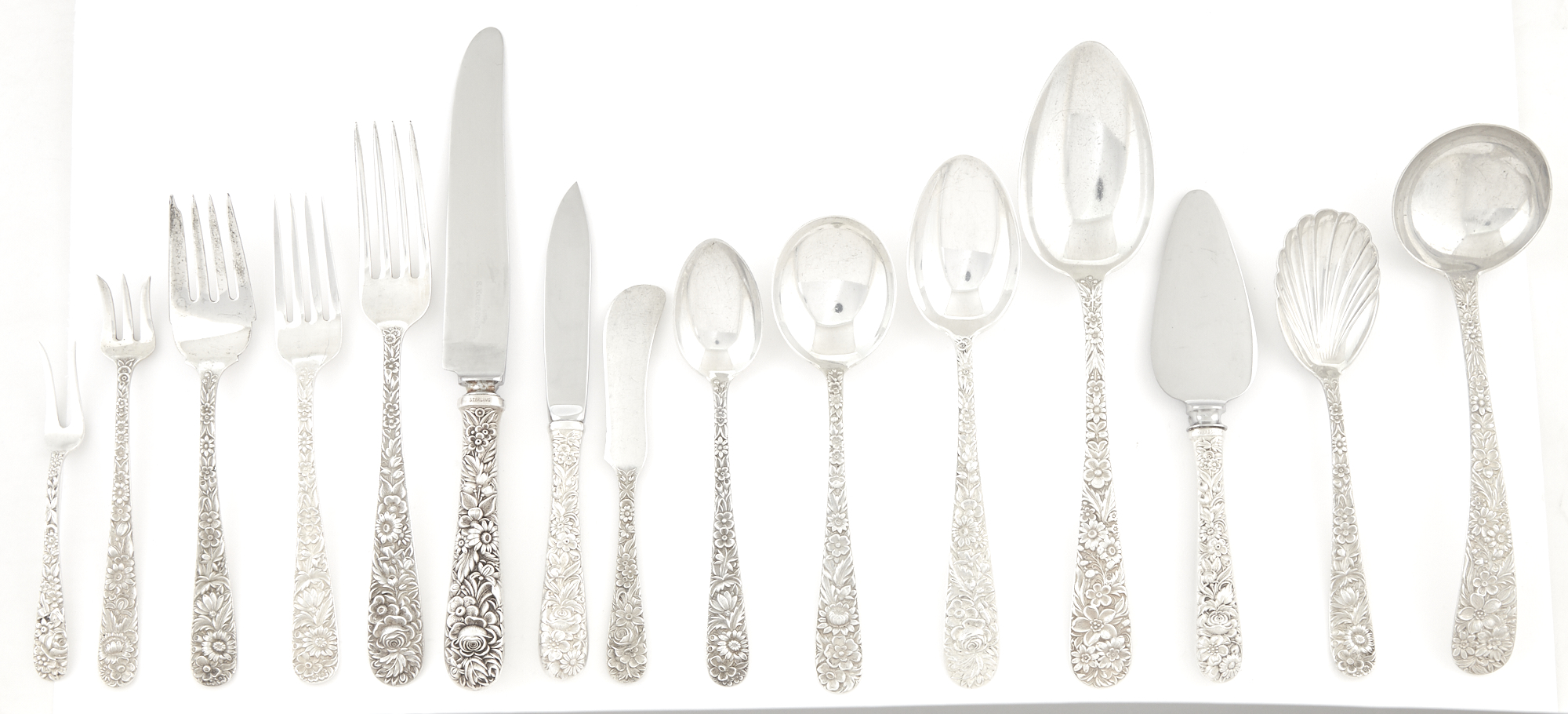 Lot image - S. Kirk & Son Sterling Silver Repousse