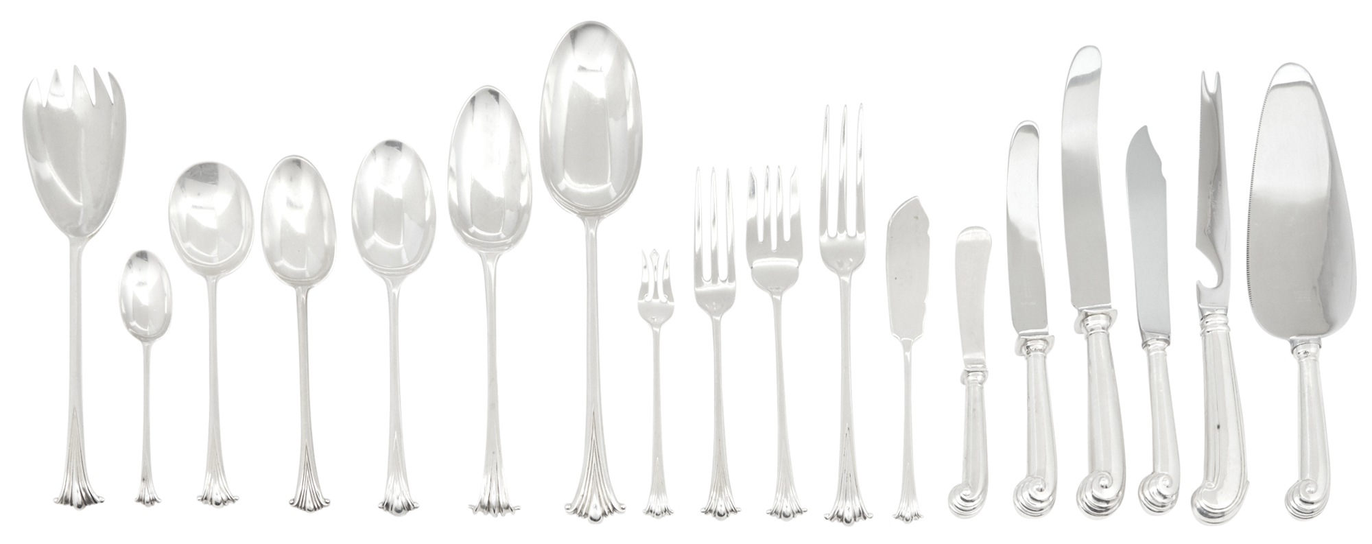 Lot image - Assembled English Sterling Silver Onslow