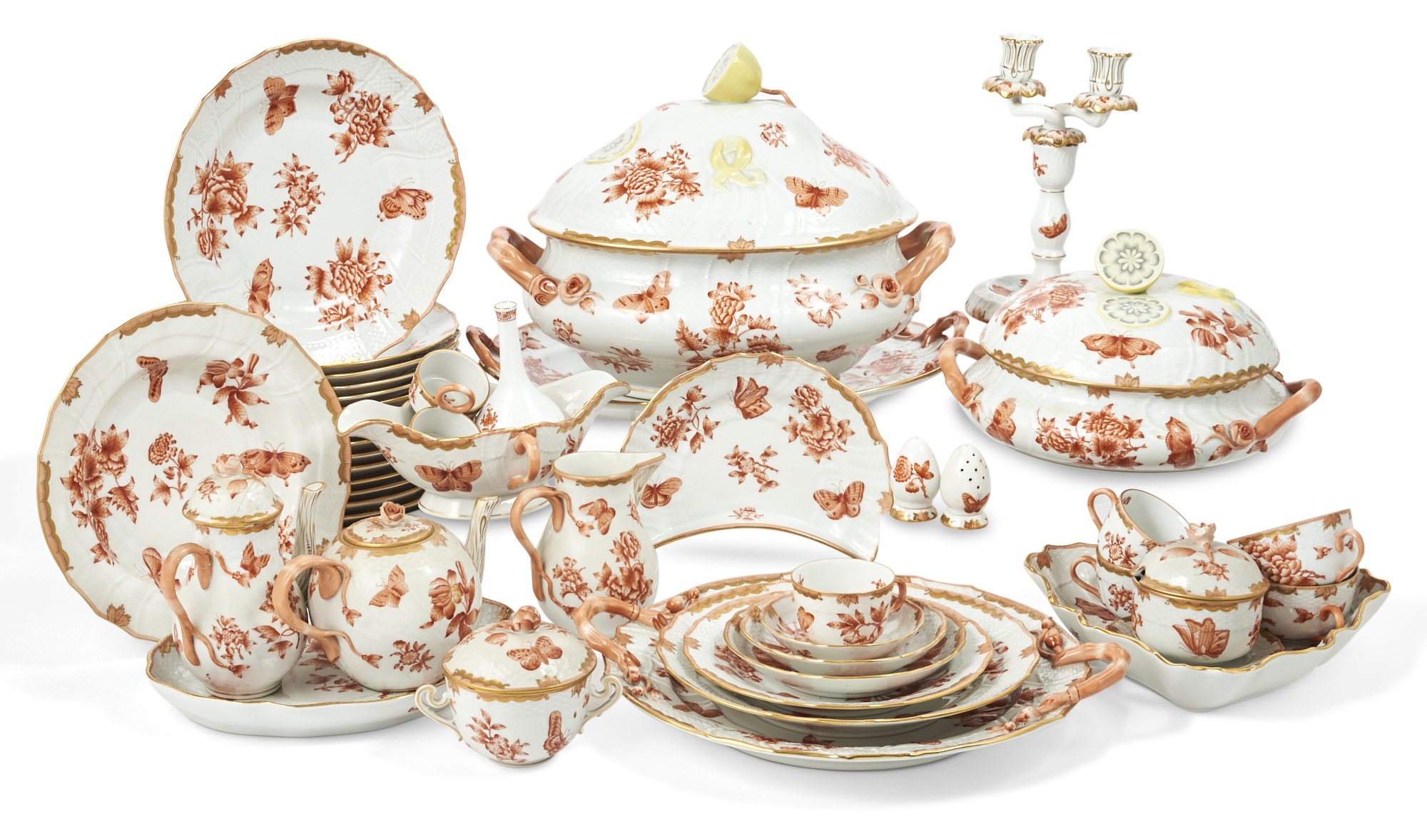 Lot image - Herend Chinese Bouquet Rust