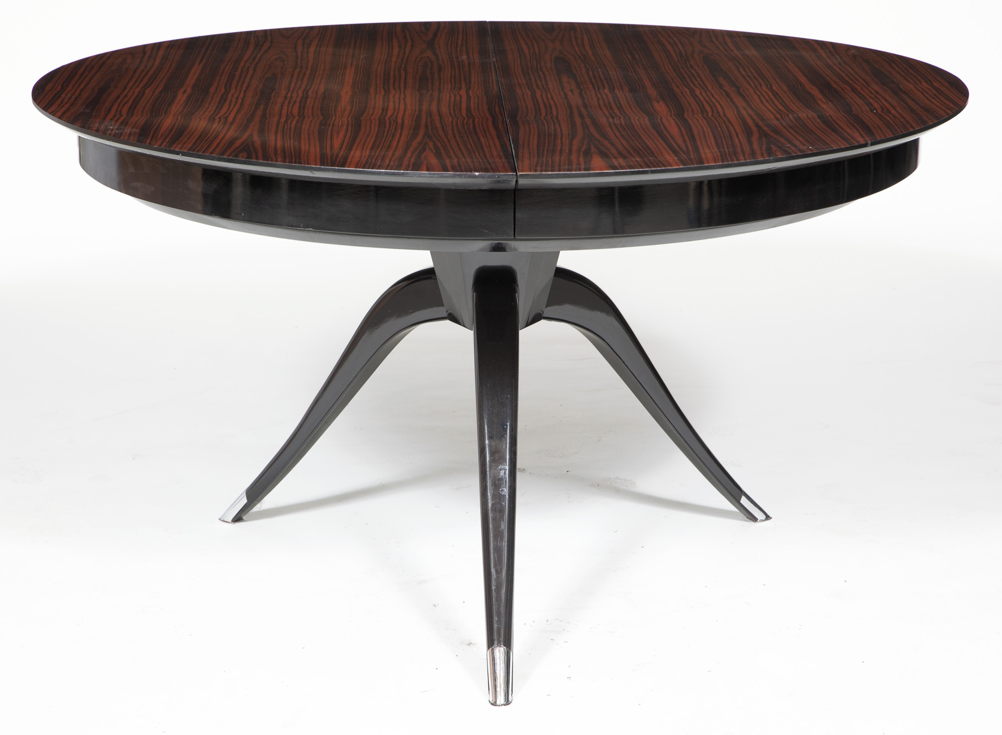 Lot image - Italian Modernist Style Rosewood Extension Dining Table