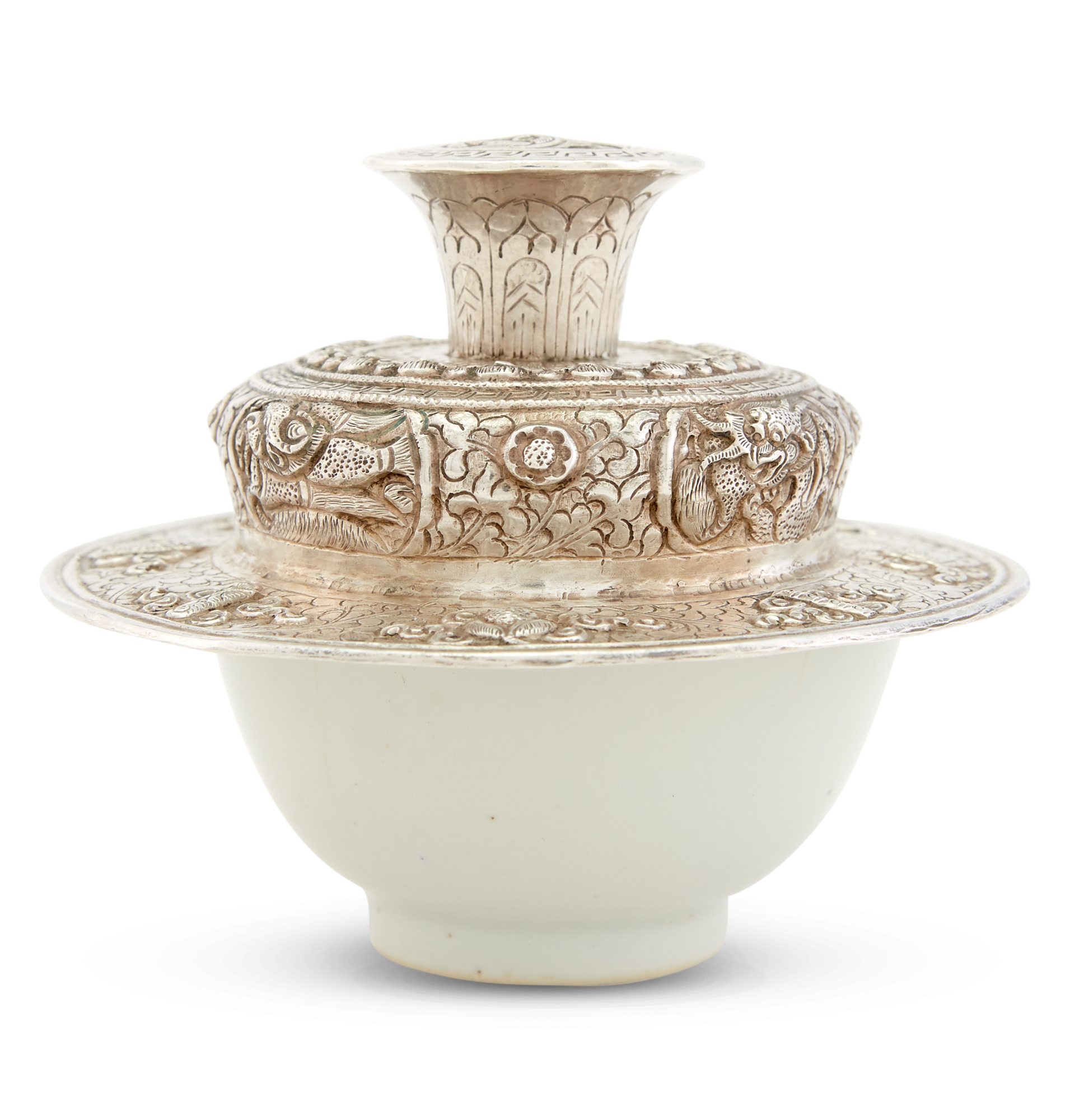 Lot image - A Tibetan Silver Cover