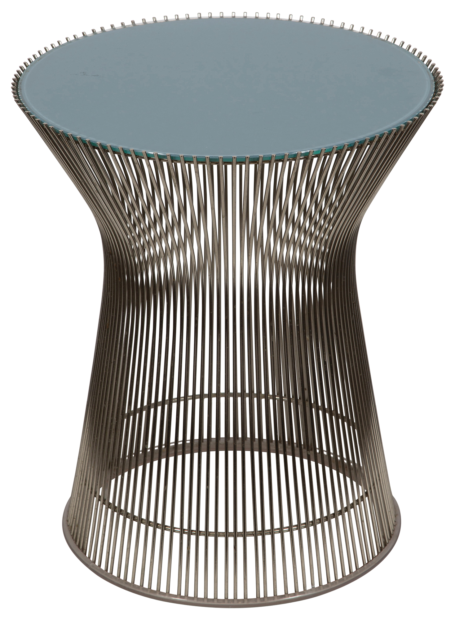 Lot image - Steel and Glass Occasional Table