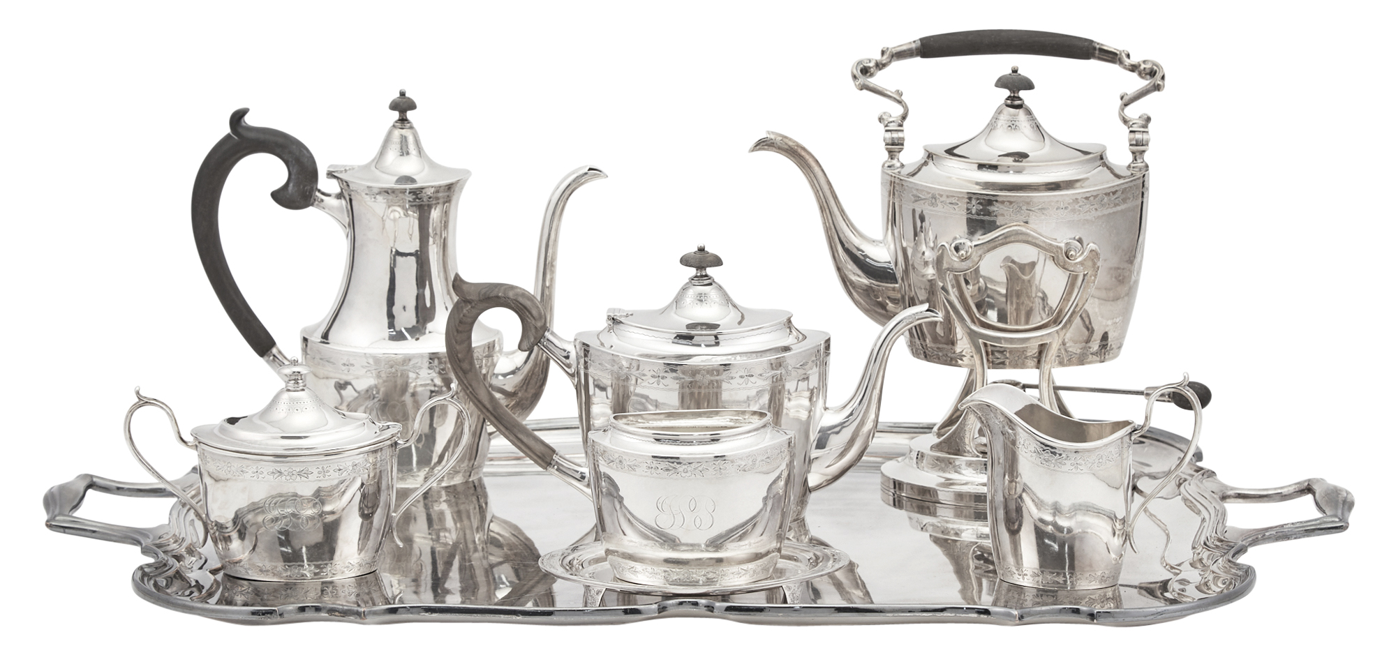 Lot image - Gebelein Silver Plated Tea & Coffee Service