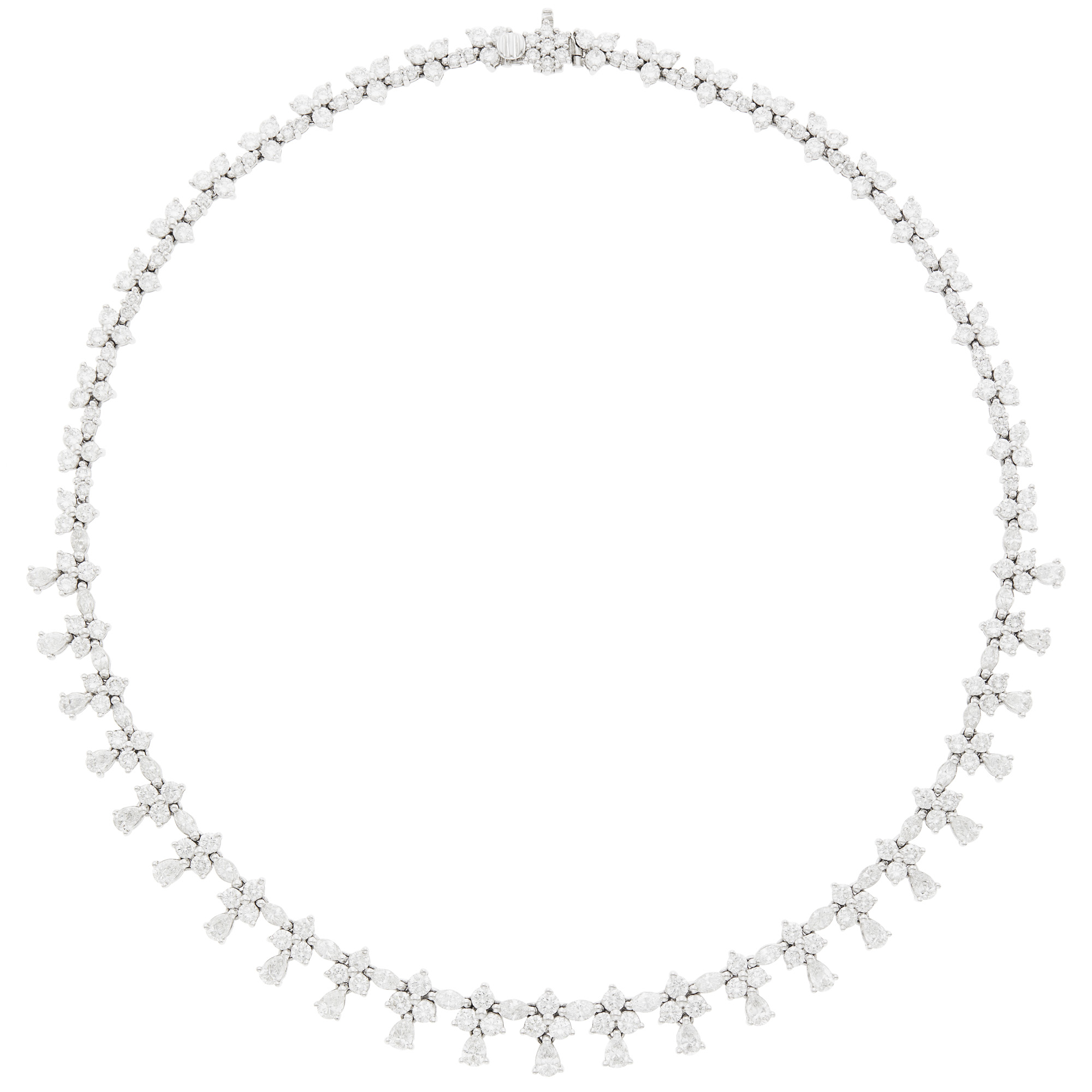 Lot image - Platinum and Diamond Necklace