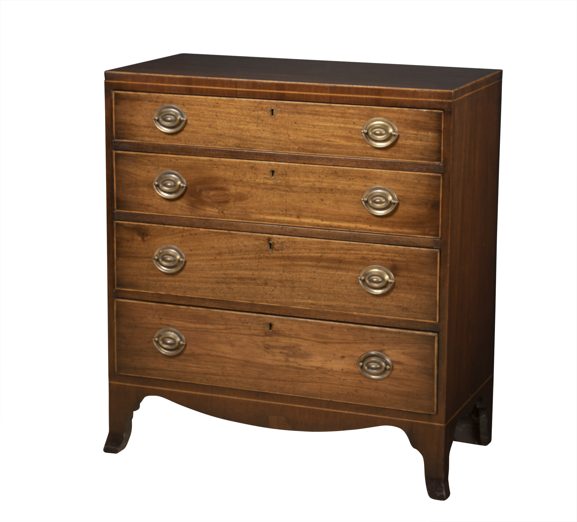 Lot image - George III Inlaid Mahogany Chest of Drawers