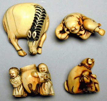 Lot image - Four Ivory Netsuke 18th and 19th Centuries