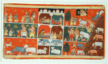 Lot image - Illuminated Page of the Life of Krishna 17/18th Century
