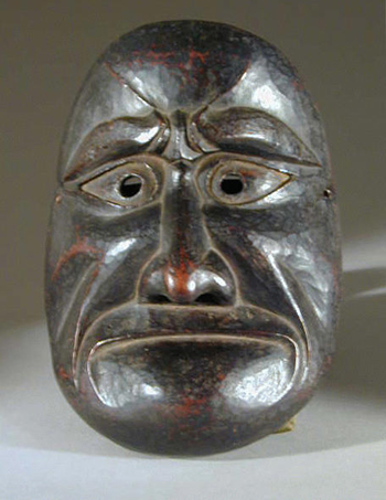 Lot image - Noh Mask of Ko-Beshimi Meiji Period, inscribed Kaizan with spurious dating