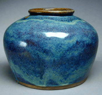 Lot image - Yixing Storage Jar with a Junyao Type Glaze 18th Century