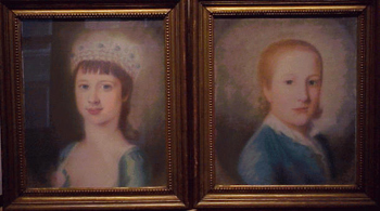 Lot image - Continental School 18th Century PORTRAITS OF A BOY AND GIRL: PAIR Pastels on paper 15 x 12 1/2 inches (38.1 x 31.7 c...