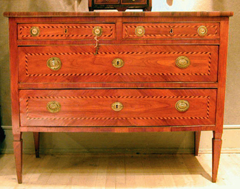 Lot image - Italian Neoclassical Inlaid Fruitwood Commode