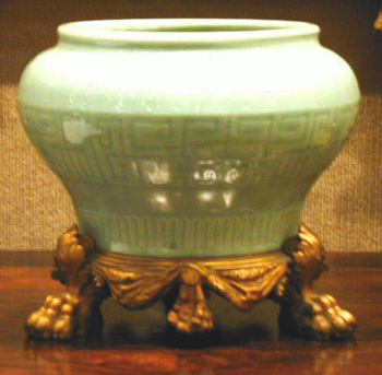 Lot image - Chinese Celadon Porcelain Jardiniere