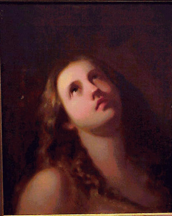 Lot image - After Guido Reni THE MAGDALENE Oil on canvas 20 1/2 x 16 1/2 inches (52 x 41.9 cm.)...