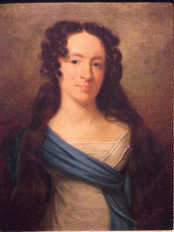 Lot image - British School Circa 1800 PORTRAIT OF A WOMAN Oil on canvas laid to masonite 26 1/4 x 21 1/2 inches (66.7 x 54...