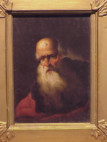 Lot image - Circle of Balthasar Denner PORTRAIT OF AN OLD MAN Oil on panel 10 1/4 x 7 1/4 inches (26 x 18.3 cm.)...