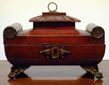 Lot image - William IV Gilt-Metal Mounted Stamped Leather Box