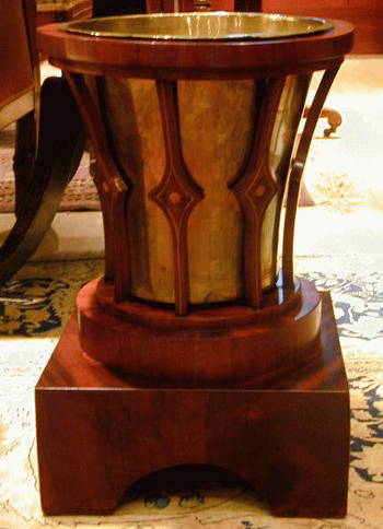 Lot image - Continental Inlaid Mahogany Jardiniere
