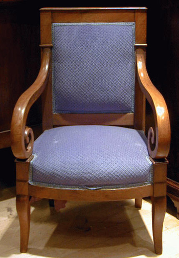 Lot image - Empire Style Mahogany Childs Fauteuil