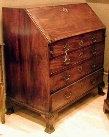 Lot image - George III Mahogany Slant-Front Desk