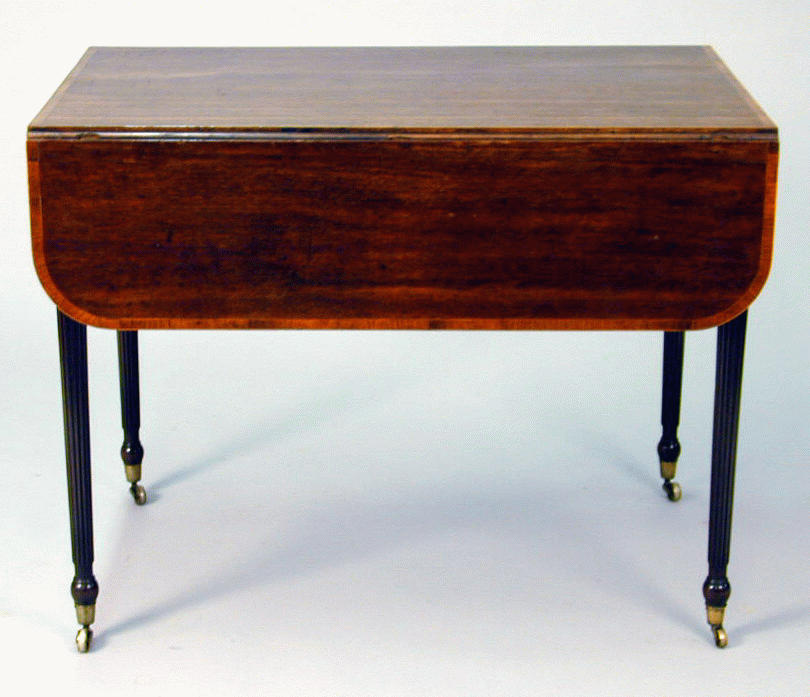 Lot image - George III Inlaid Mahogany Pembroke Table