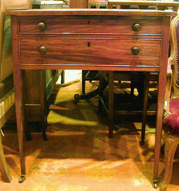 Lot image - George III Mahogany Writing Table