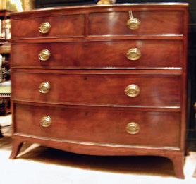 Lot image - George III Inlaid Mahogany Chest of Drawers
