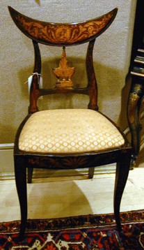 Lot image - Continental Neoclassical Inlaid Walnut Parlor Suite