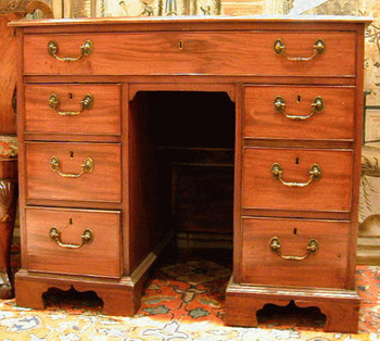 Lot image - George III Mahogany Desk