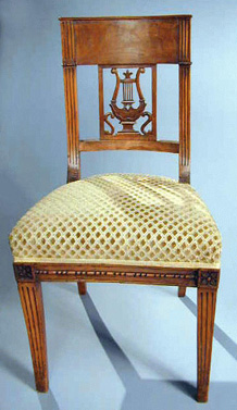 Lot image - Pair of Empire Mahogany Side Chairs