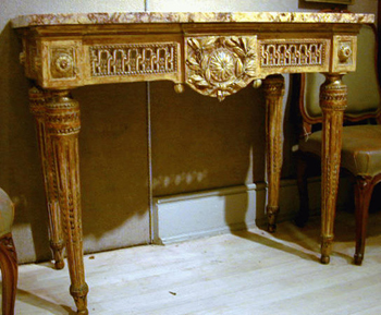 Lot image - Louis XVI Gilt-Wood Console