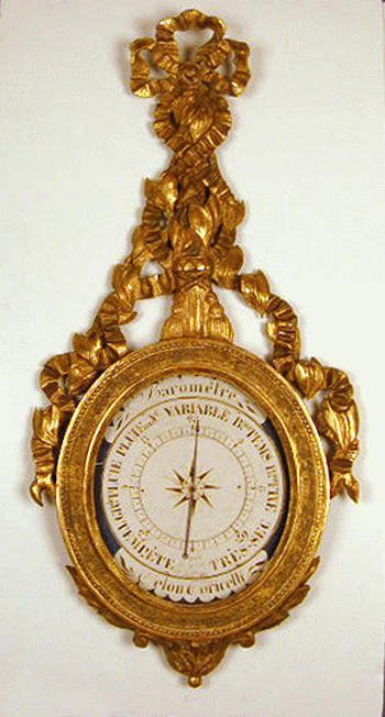 Lot image - Louis XVI Gilt-Wood Barometer