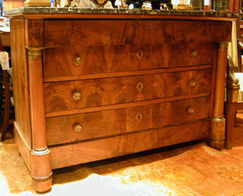 Lot image - Empire Walnut Commode
