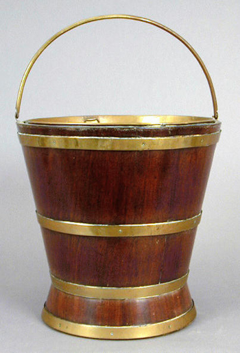 Lot image - Georgian Brass-Bound Mahogany Bucket