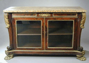 Lot image - Regency Gilt-Bronze Mounted Rosewood Side Cabinet
