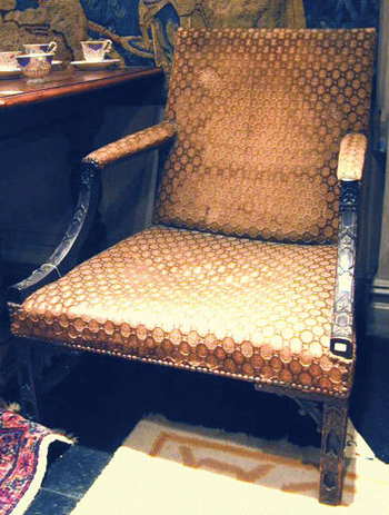 Lot image - George III Mahogany Library Armchair