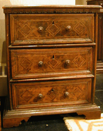Lot image - Italian Baroque Inlaid Walnut Commode